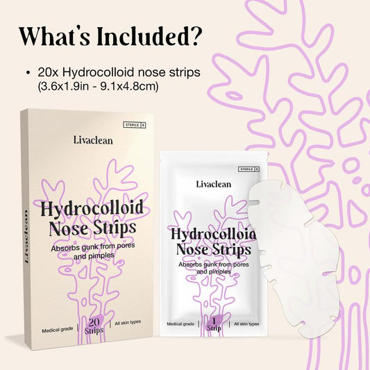 20Ct Hydrocolloid Nose Strips for Pores, Pimples & Oil