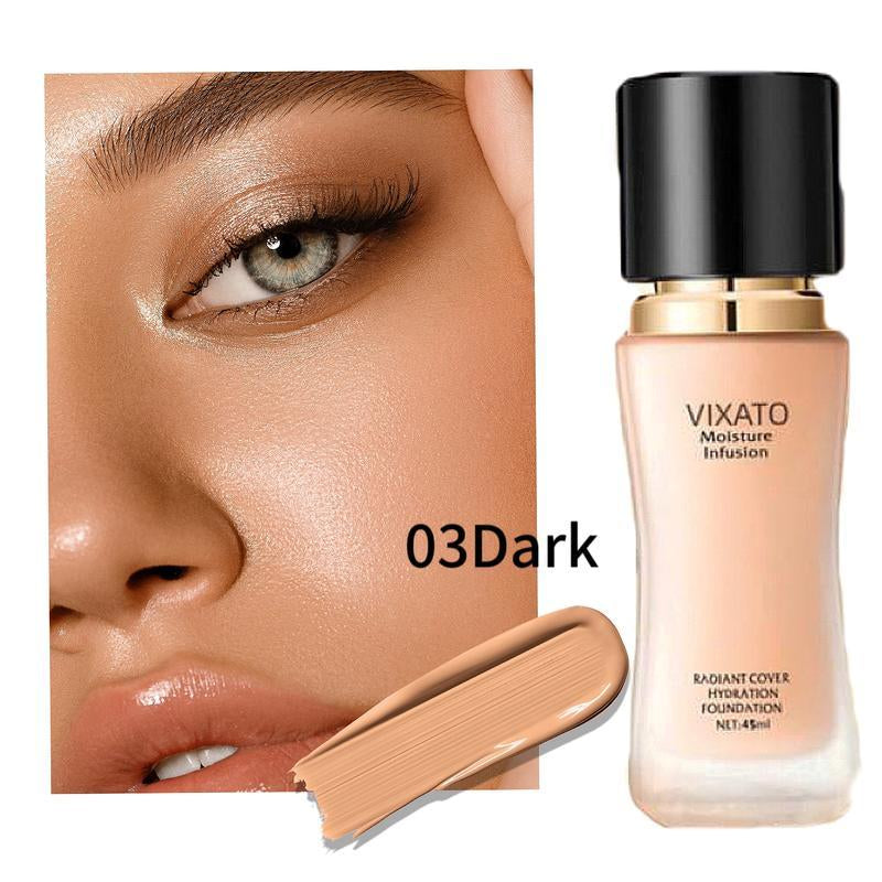 VIXATO 4-in-1 Liquid Foundation & Concealer – Full Coverage, Long-Lasting, Waterproof & Hydrating