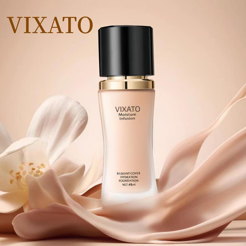 VIXATO 4-in-1 Liquid Foundation & Concealer – Full Coverage, Long-Lasting, Waterproof & Hydrating