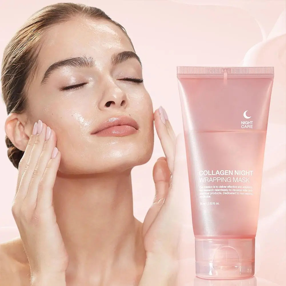 75ml Collagen Peel-Off Mask – Moisturizing & Firming Night Gel for Deep Cleansing, Wrinkle Repair, and Skin Care