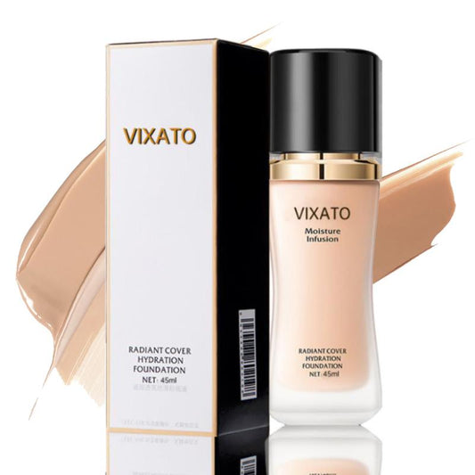 VIXATO 4-in-1 Liquid Foundation & Concealer – Full Coverage, Long-Lasting, Waterproof & Hydrating