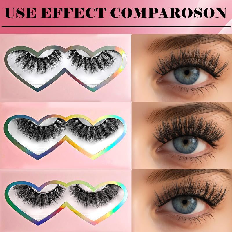 3D/5D Faux Mink Lashes – 3 Styles | 100% Handmade, Luxurious False Eyelashes