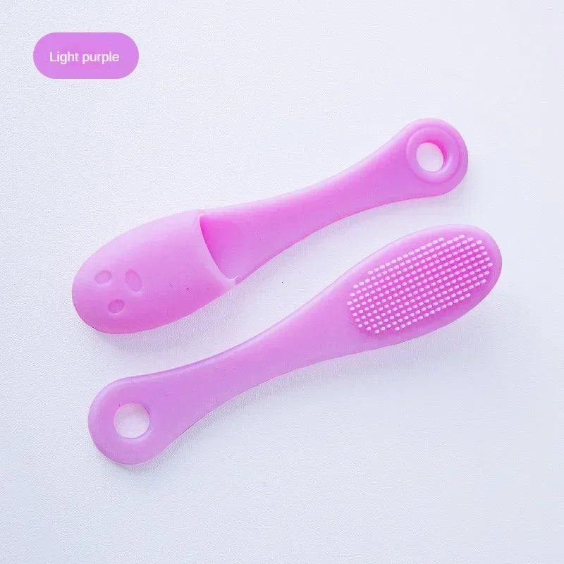 Silicone Nose Brush – Double-Sided Facial Pore Cleaner & Blackhead Remover, Portable Massage Scrub Tool