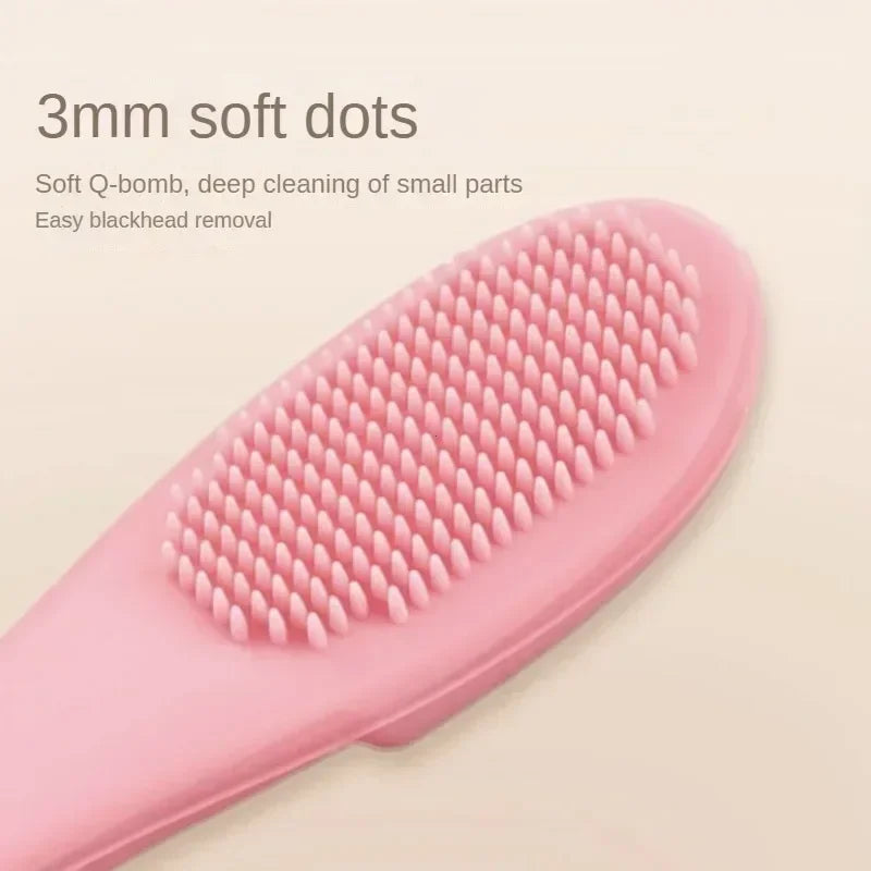 Silicone Nose Brush – Double-Sided Facial Pore Cleaner & Blackhead Remover, Portable Massage Scrub Tool