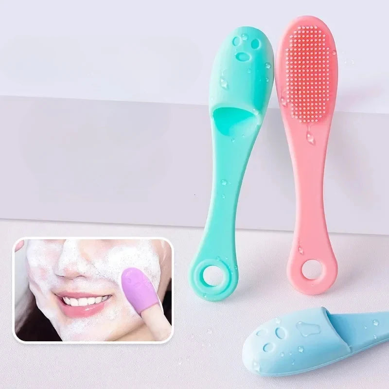 Silicone Nose Brush – Double-Sided Facial Pore Cleaner & Blackhead Remover, Portable Massage Scrub Tool