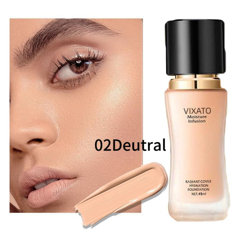 VIXATO 4-in-1 Liquid Foundation & Concealer – Full Coverage, Long-Lasting, Waterproof & Hydrating