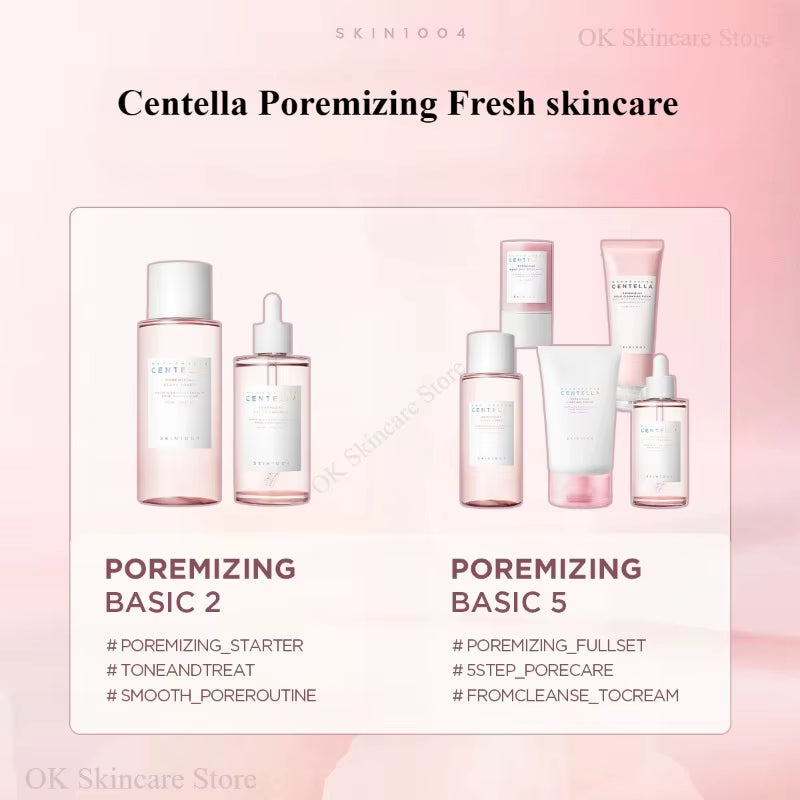 Skin1004 Centella Pink Salt Skincare Set – Toner, Serum, Pore Cleanser & Light Gel Cream | Original Korean Facial Care