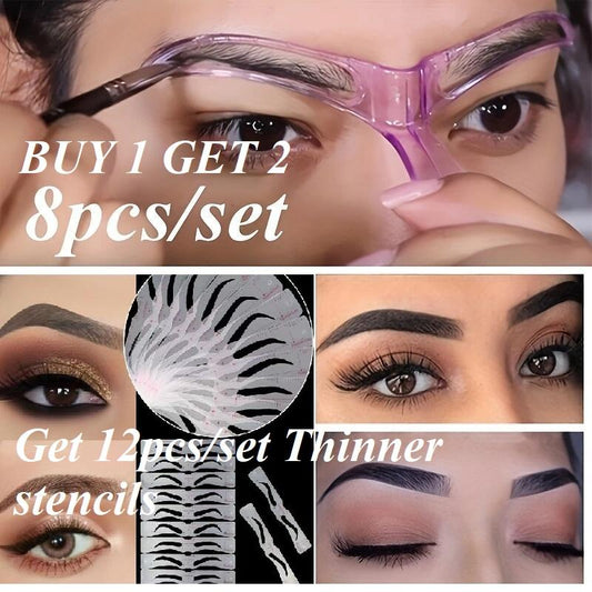 Buy 1 Get 2 Different Designs Eyebrow Stencil Knox Beauty Eyebrow Shape Eyebrow Hacks Eyebrow Paint Tool Eyebrow Aids Makeup Cosmetic