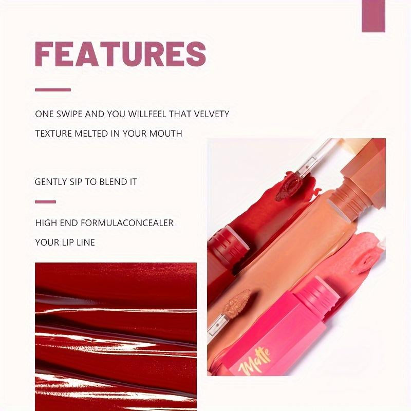 Lip Gloss 13Color Waterproof Matte Velvet Lip Tint - Long-Lasting, 5 Shade Families (Reds, Nudes, Browns, Oranges, Pinks), Smooth Liquid Formula, Rich Pigmentation, Ideal for Daily Makeup & Valentine'S Gift Gloss Lipgloss Lipstick Cosmetic