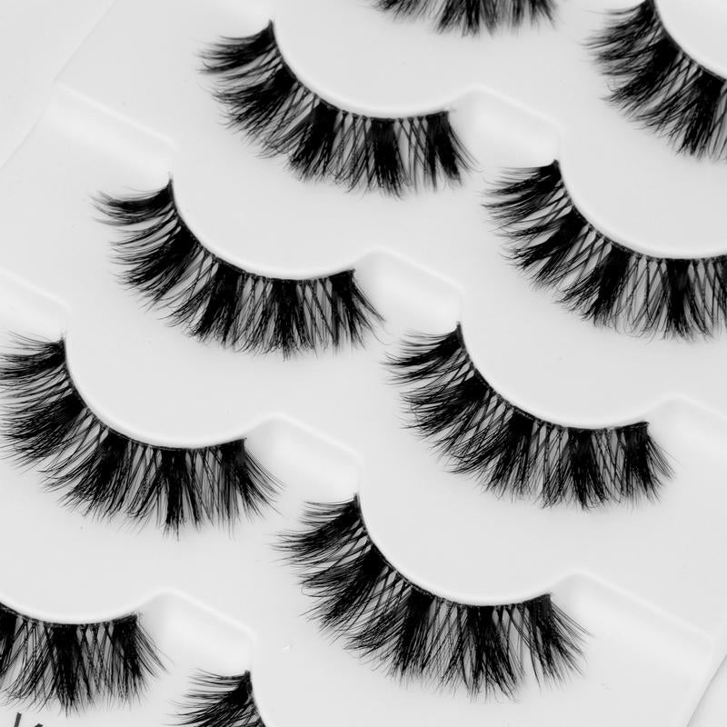 VEYESBEAUTY Boldbloom Strip Lashes Fluffy Voluminous and Natural 3D Layered Invisible Band Reusable Easy Application for Beginners & Experienced