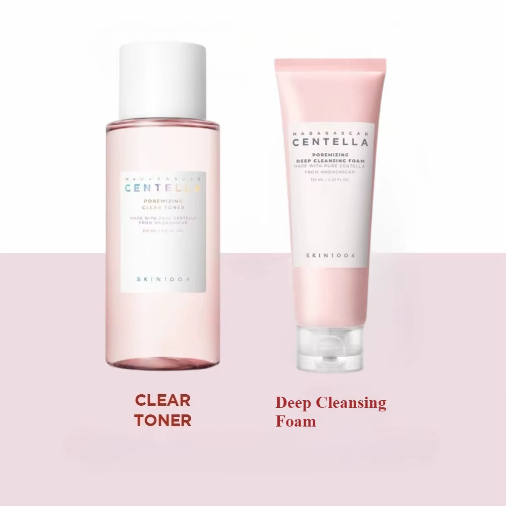 Skin1004 Centella Pink Salt Skincare Set – Toner, Serum, Pore Cleanser & Light Gel Cream | Original Korean Facial Care