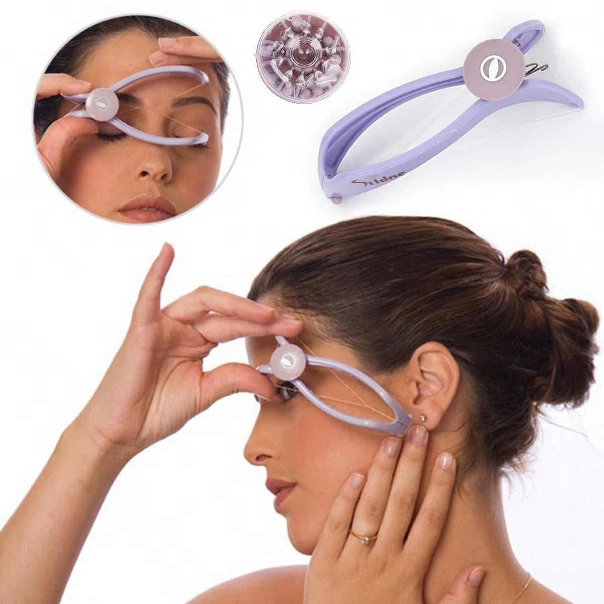 Portable Facial Hair Remover – Spring Threading Epilator for Face, Cheeks & Arms | Facial Massager & Beauty Tool for Women & Girls