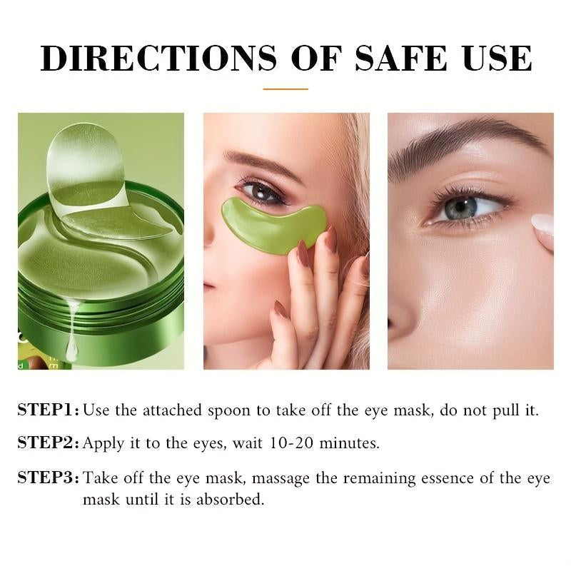 ROZINO Avocado Eye Mask – Hydrating Under-Eye Treatment with Hyaluronic Acid for Dark Circles, Puffiness, Wrinkles & Fine Lines